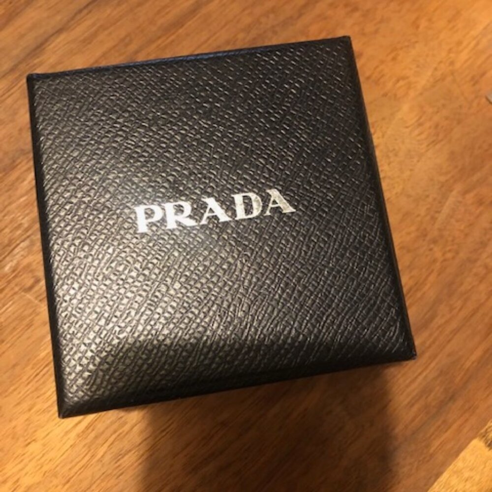 Prada Silver Metal Keyring Keychain - Picture 3 of 6
